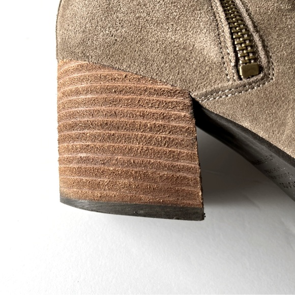 Blondo Waterproof Taupe Suede Double Zip Ankle Boots Size 7.5 - Picture 7 of 14